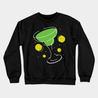 Green Margarita Lime Line Art Crewneck Sweatshirt